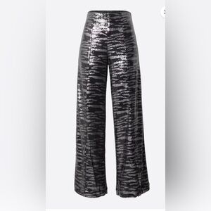 2NDDAY NWT Sequin Animal Print Wide-Leg Party Pants – Holiday Disco Glam